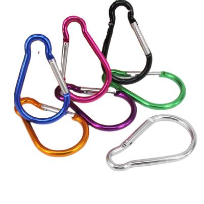 China Wholesale Durable Aluminum Hook Multi Purpose Carabiner Hooks Shopping Bag Gourd Shape Universal Key Ring Carabiner for sale