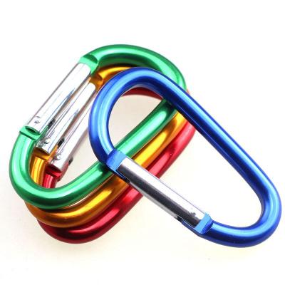 China Customized Colorful Aluminum Cup Durable Elephant Key Chain Carabiner Bags Hook Carabiner Tool D Shape Aluminum Climbing For Bottles for sale