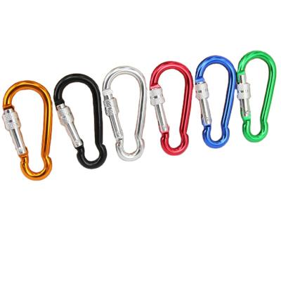 China Wholesale Durable Popular Hot Sale Carabiner S D-Ring Instant Spring Hook Form Lock Clip Key Chain Climbing Backpack for sale