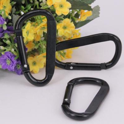 China Durable High Strength Aluminum Alloy Carabiner Main Chain Clip Hooks Snap Hook Marine Flat Carabiner For Outdoor D Type Sport for sale