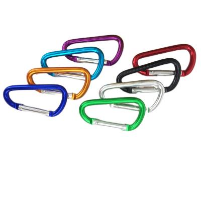 China Durable 7CM Outdoor Rise Aluminum Alloy Camping Carabiner Backpack Buckle Carabiner D Shape Bottle Clips Buckle Hook Carabiner for sale