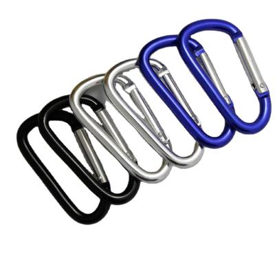 China Durable Custom 7# D Logo Multicolor Aluminum Alloy Bottle Carabiner Snap Hook With Carabiner Lock for sale