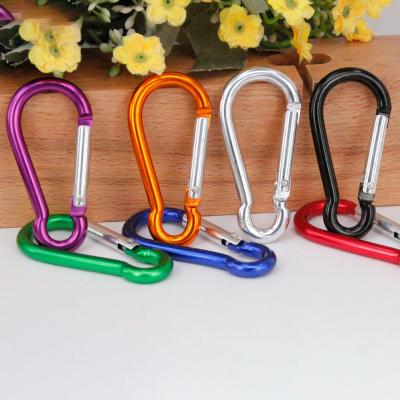 China Wholesale High Quality Durable 60mm Aluminum Calabash Shape Carabiner Calabash Button Climbing Hook S Shape Carabiner for sale