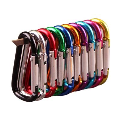 China Cheap High Quality 25x50x4.5MM Stock Mini Aluminum Carabiner Clips Factory Direct Outdoor Portable Carabiner Clips for sale