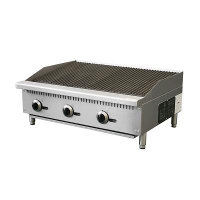 China Adjustable Size Manufacturer Commercial Gas Bbq Professional Grill Griddle Stainless Charbroiler for sale