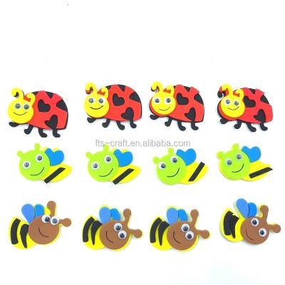 China 3D Decorative Sticker Foam Stickers With Cute Colorful Educational Gift Bee EVA Foam Stickers for sale