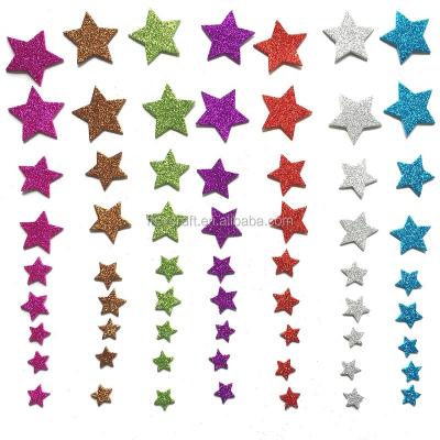 China Popular Glitter EVA Foam Glitter Star Decorative Craft Sticker Factory DIY Stickers for sale