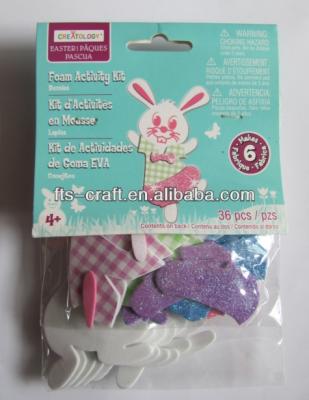 China Decorative Sticker Easter Foam Craft Activity Kit Bunny DIY Foam Sticker for sale