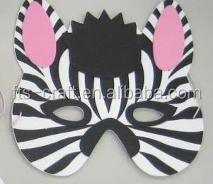 China EVA Kids Foam Toys EVA Foam Zebra Mask for Party for sale