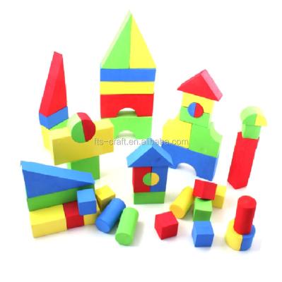 China 2019 EVA Toys Non-toxic Creative Soft EVA Foam Building Blocks Educational Gift for sale