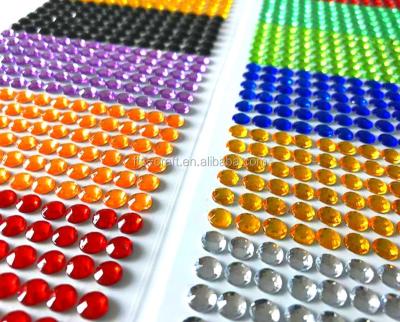 China Decorative Sticker 6mm 504pcs Crystal Sticker and Rhinestone Sticker Sheet for sale