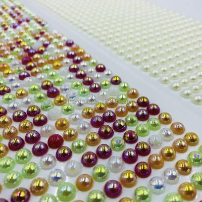 China Decorative Pearl Sticker Rhinestone Sticker Sheets and Rhinestone Crystal Sticker for sale