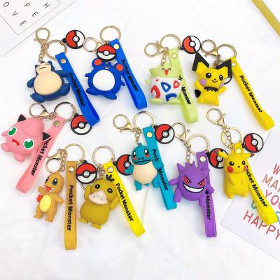 China Cute Key Chain Bag Car Pocket Plastic Monsters Cartoon Doll Small Key Pendant Gift for sale