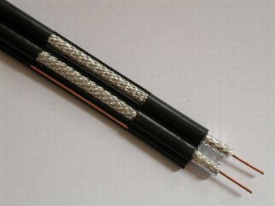 China Dubbele RG6 Coaxiale Kabel voor CATV en MATV, pvc-Jasje 75 ohm Videokabel Te koop