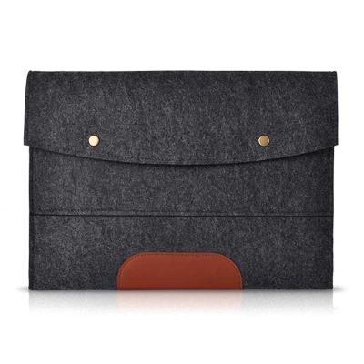 China 100% Eco-friendly STORAGE POCKETS MULTI Lining Carry Female Felt Laptop Bag for sale