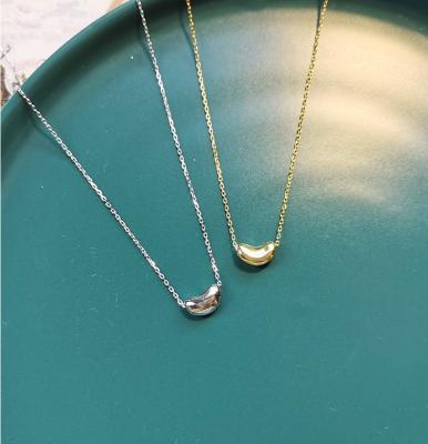 China Necklace Vershal S047 FASHIONABLE New Arrival Sterling Silver Minimalist Chic Gold Bead Pendant Necklace For Women for sale