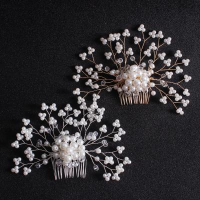 China Fashion Handmade Pearl Wedding Bridal Hair Jewelry Party Hair Accessories Hair Comb Starry Pearl for sale