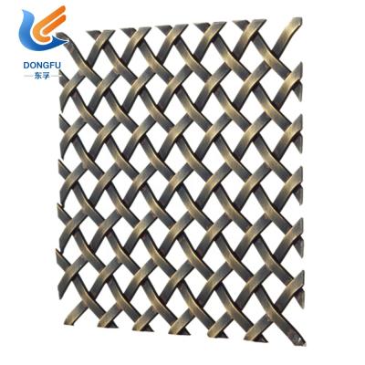 China Plain Weave Decorative Crimped Wire Mesh For Cabinet Doors for sale