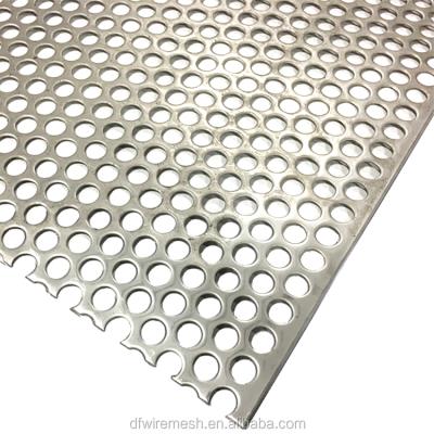 China Thin Perforated Metal Mesh 05mm Perforated Hole 2mm for sale