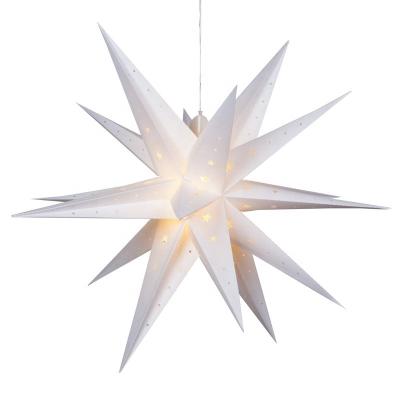 China Custom Large Origami Moravian White Red Paper Lantern Dustproof And Waterproof Star Hanging Lamps Christmas Ornaments Party Festival Decorations for sale