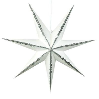 China Durable Star Decorations White Christmas Star Lantern Rustic Home Paper Lights for sale