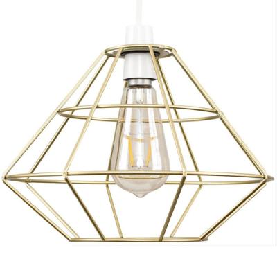 China Large vintage metal cage wire shade for pendant light for sale