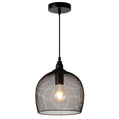 China Industrial Vintage Iron Metal Mesh Bird Cage LED Black Pendant Lamp Hanging Lighting Fixture for Bar Island Kitchen Restaurant for sale