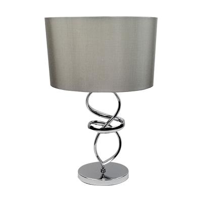 China Wholesale EUROPEAN Modern Oval Shade Table Geometric Metal Base Lamp For Living Room for sale