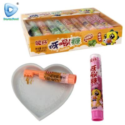 China Liquid Glucose Cartoon Toothbrush Shape Candy Fruit Jam Toothbrush Candy Toy for sale