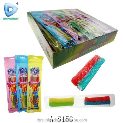 China Full Size Double Tube Center Filled Sour Stick Gummy Candy for sale