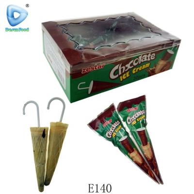 China Umbrella Shape Cone Halal Chocolate E140 for sale