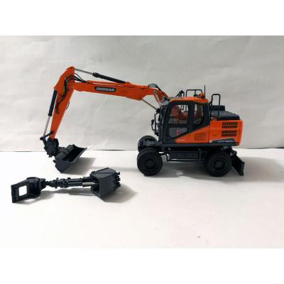 China Safety UH-8134 1:50 Doosan DX160w Wheeled Excavator Toy Set Diecast Toy Vehicles For Sale for sale