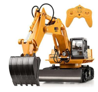 China RC Model HUINA 1510 RC Truck Excavator 2.4G Radio Controlled Model Car Engineering Car 11 Channel Toys For Boys for sale