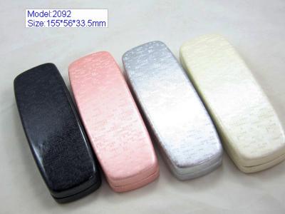 China Custom Optical Glasses Case PU Leather / PVC Leather Material With Silk Screen for sale