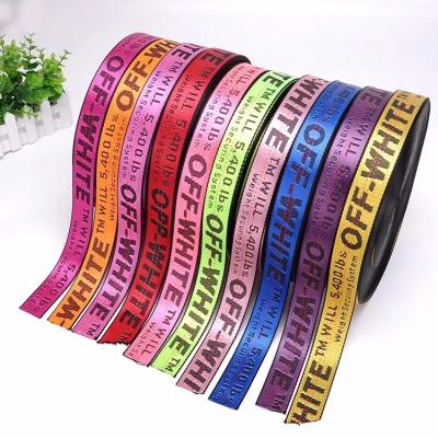 China Sustainable High Quality Eco-friendly Decorative Woven Belt Strap Jacquard Webbing for sale