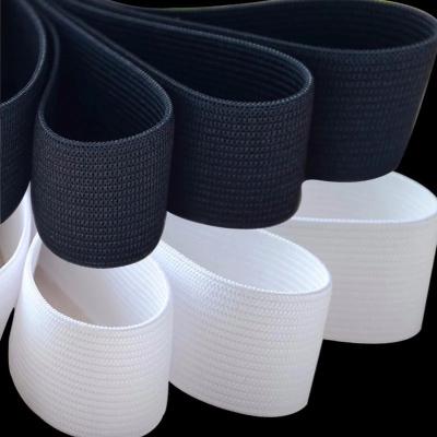 China Elastic black and white standard knitted rubber band for sale