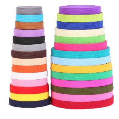 China Colorful Elastic Bands Colorful High Elastic 2cm Round Knitted Elastic Band for sale