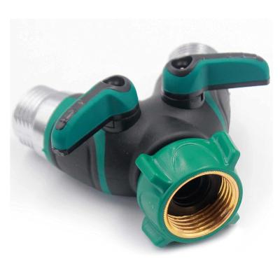 China High Quality 3/4 Inch Y Water Hose Connector Water Hose Connector Garden Tools Water Tap Splitter Metal Body High Quality Garden Hose Splitter Sturdy for sale