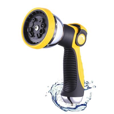 China High Quality Washing Watering Cleaning 10 Spray Patterns Hose Nozzle Sprayer Car Seal Garden Hose Nozzle For Outdoor Watering for sale