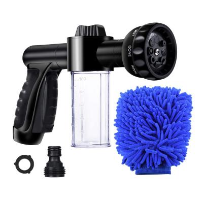 China Variable Flow Control 2022 New Design Sprayer 8 Sprayer 8 Pattern Portable Foam Soap Dispenser Gun Garden Hose Cleaning Nozzle For for sale