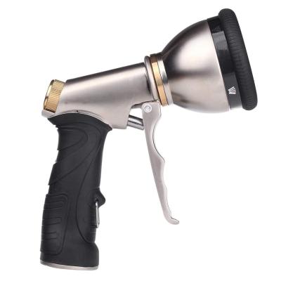 China New High Pressure Washing Hand Sprayer Zn Alloy Water Hose Cleaning Heavy Metal Hose Nozzle 7 Spray Patterns Garden Hose Nozzle With Flow Control for sale