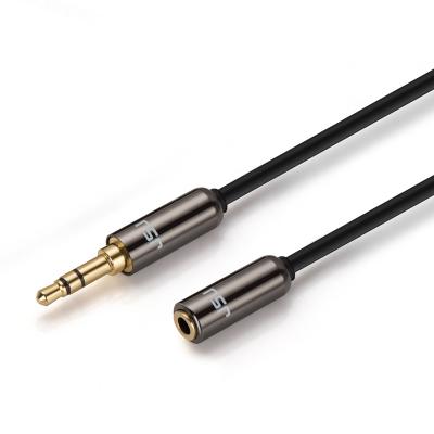 China CEKOTECH 24k Gold Car Stereo Brass Connector 3.5mm Male To Female 3.5MM Aux Extension Audio Cable. for Car MP3 MP4 Speakers Amplifier for sale