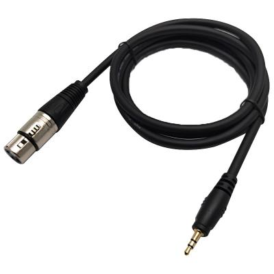 China Car 24K Gold Plated 3.5MM Stereo Male to Female XLR Microphone Cable Balanced 1/8