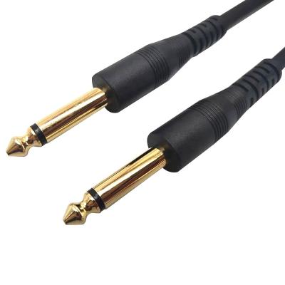 China High End DVD Player String For Guitar 6.35mm Mono Male To Lead 6.35MM Jack Audio Cable Gold Plated For Bass Amplifier Mixer Speakers for sale