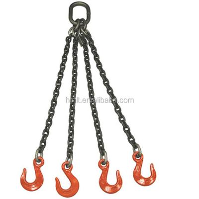 China Heavy Duty Steel G80 4 Leg Lifting Chains Slings for sale