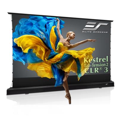 China 16:9 Electric, Ultra-Short Throw Ceiling Ambient Light Rejecting (CLR/ALR) 100 Inch Electric Floor-Rising Projector Screen for sale