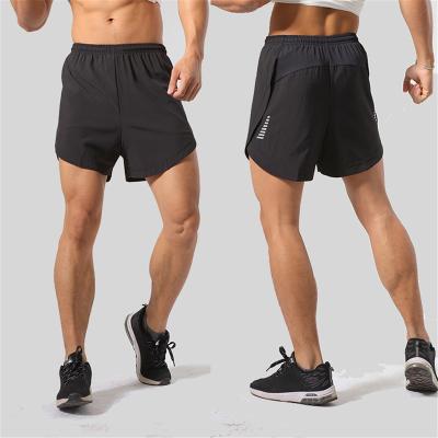 China Anti-Wrinkle 2 in 1 Gym Wear Cross Fit Shorts Men's Gym Workout Short Sports Running Shorts With Phone Pocket Compression Gym Shorts Inner for sale