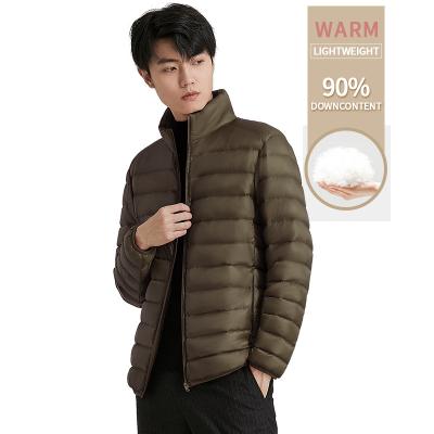 China Wholesale Daily Wear Winter Raincoat Men Down Hooded Packable Jacket Thicken Feather Down Stripper Puffy Jackets Coat For Male Male Coats for sale