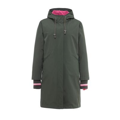 China Hotsale Anti-wrinkle women's thin anorak jacket long hooded for spring and autumn for sale