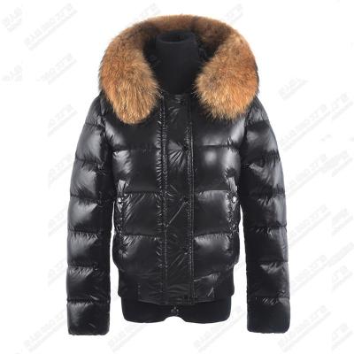 China Canada Popular Waterproof Black Winter Customized Duck Down Hooded Nylon Bubble Brand Goose Stripper Shiny Women's Jacket Outdoor Plus Size for sale